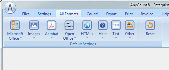 Anycount all formats